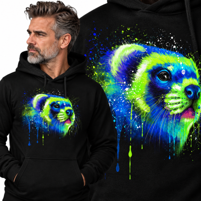 BLUZA Z KAPTUREM ZWIERZĘTA  FRETKA 3